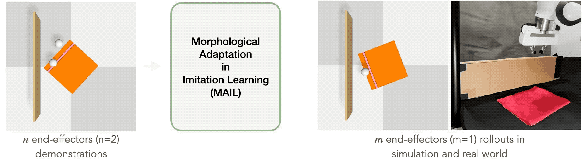 Learning Robot Manipulation from Cross-Morphology Demonstration demo