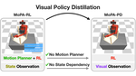Distilling Motion Planner Augmented Policies into Visual Control Policies for Robot Manipulation 